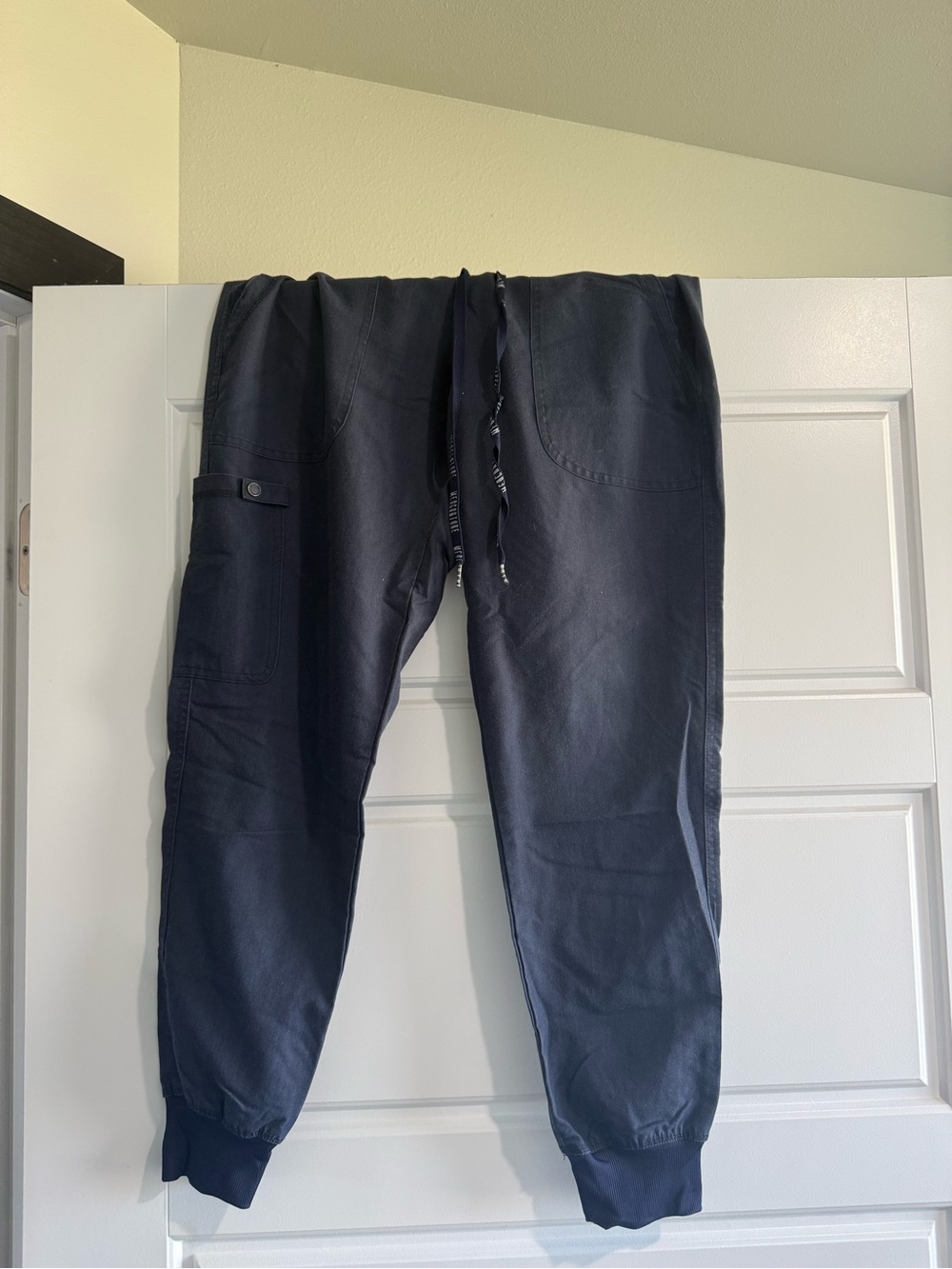 Med Couture Navy Drawstring Jogger Pants
